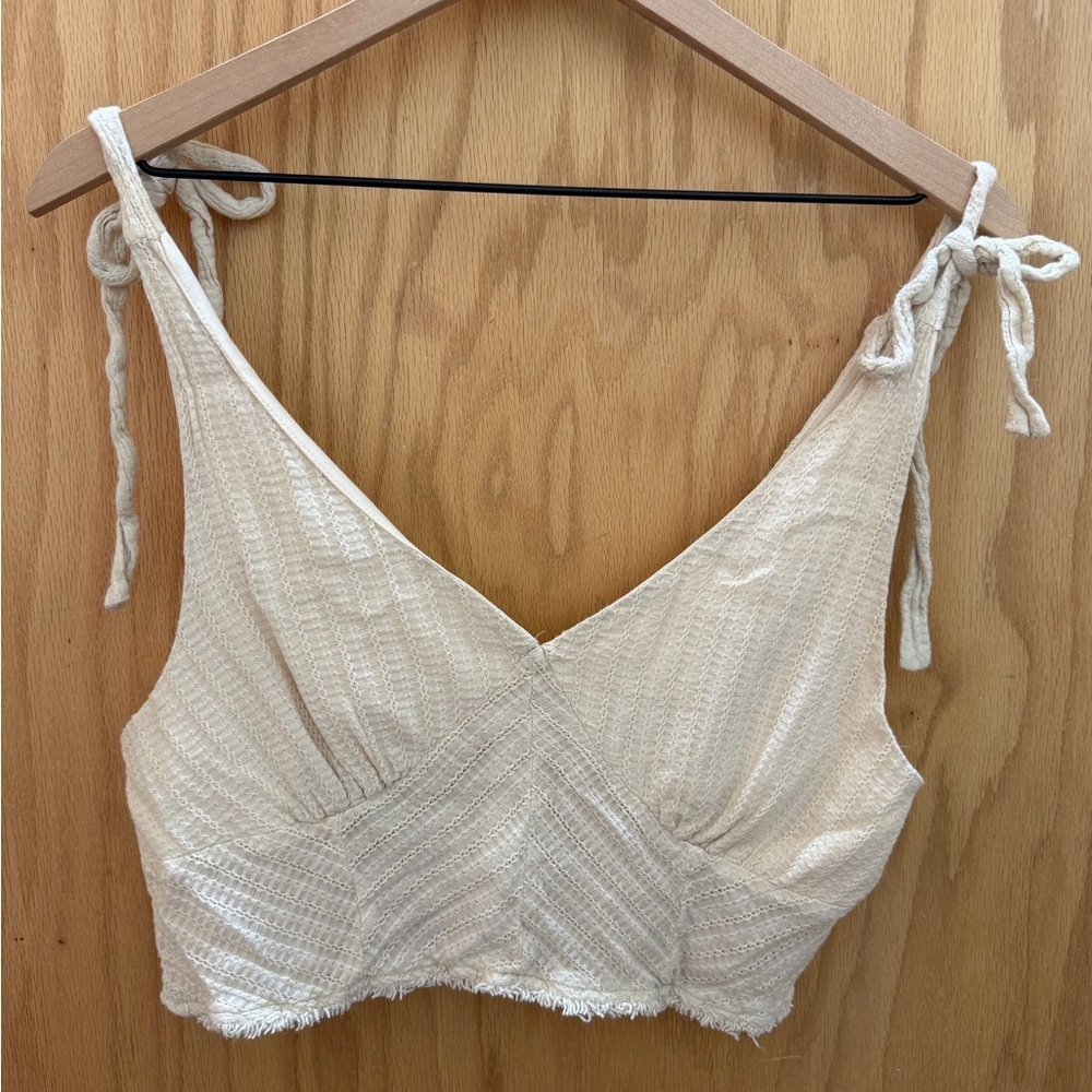 URBAN Romantics Cream Tie-Strap Bandeau